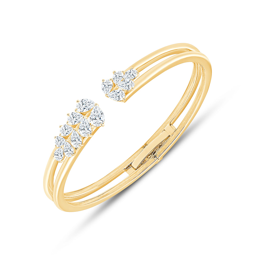 Pear Cut Open Bracelet 