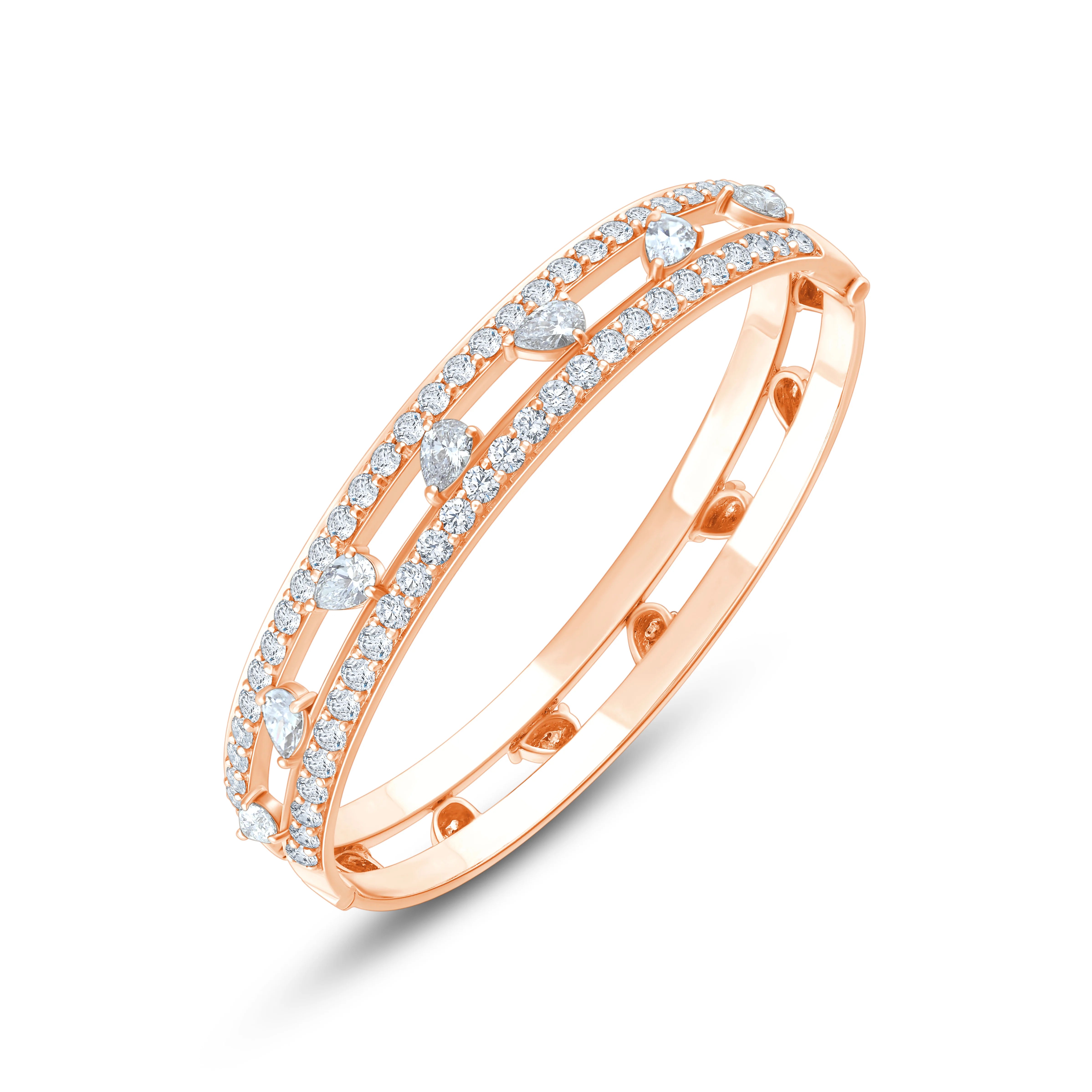 Pear Cut Framed Oval Bracelet 