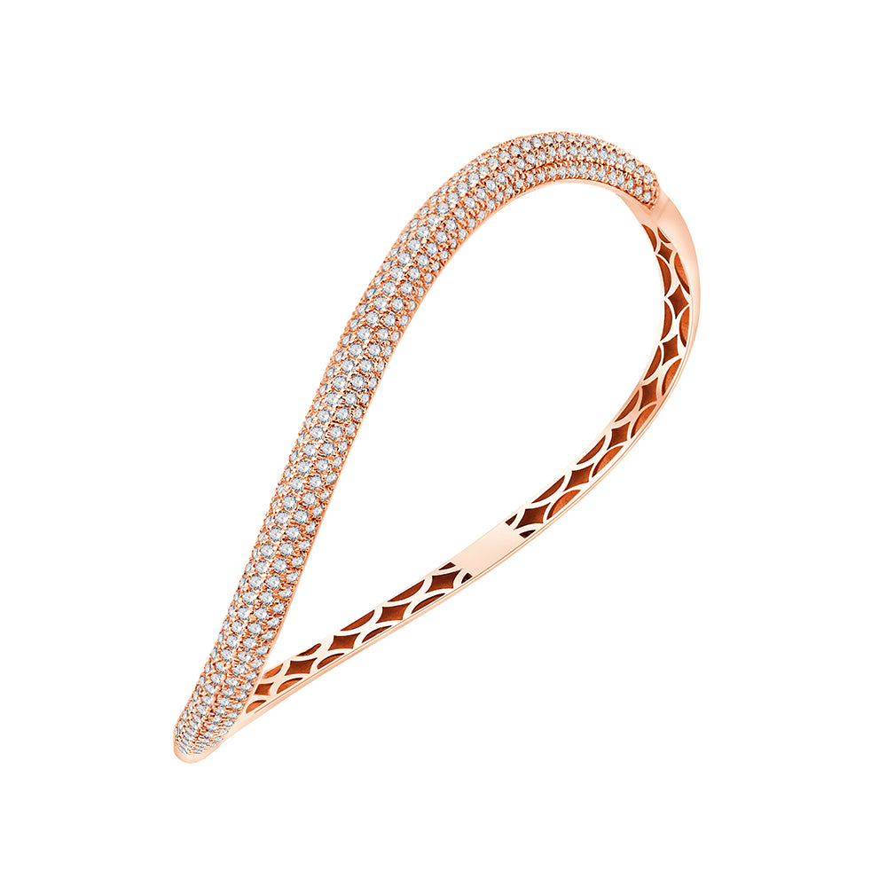 Brilliant Cut Wave Bracelet