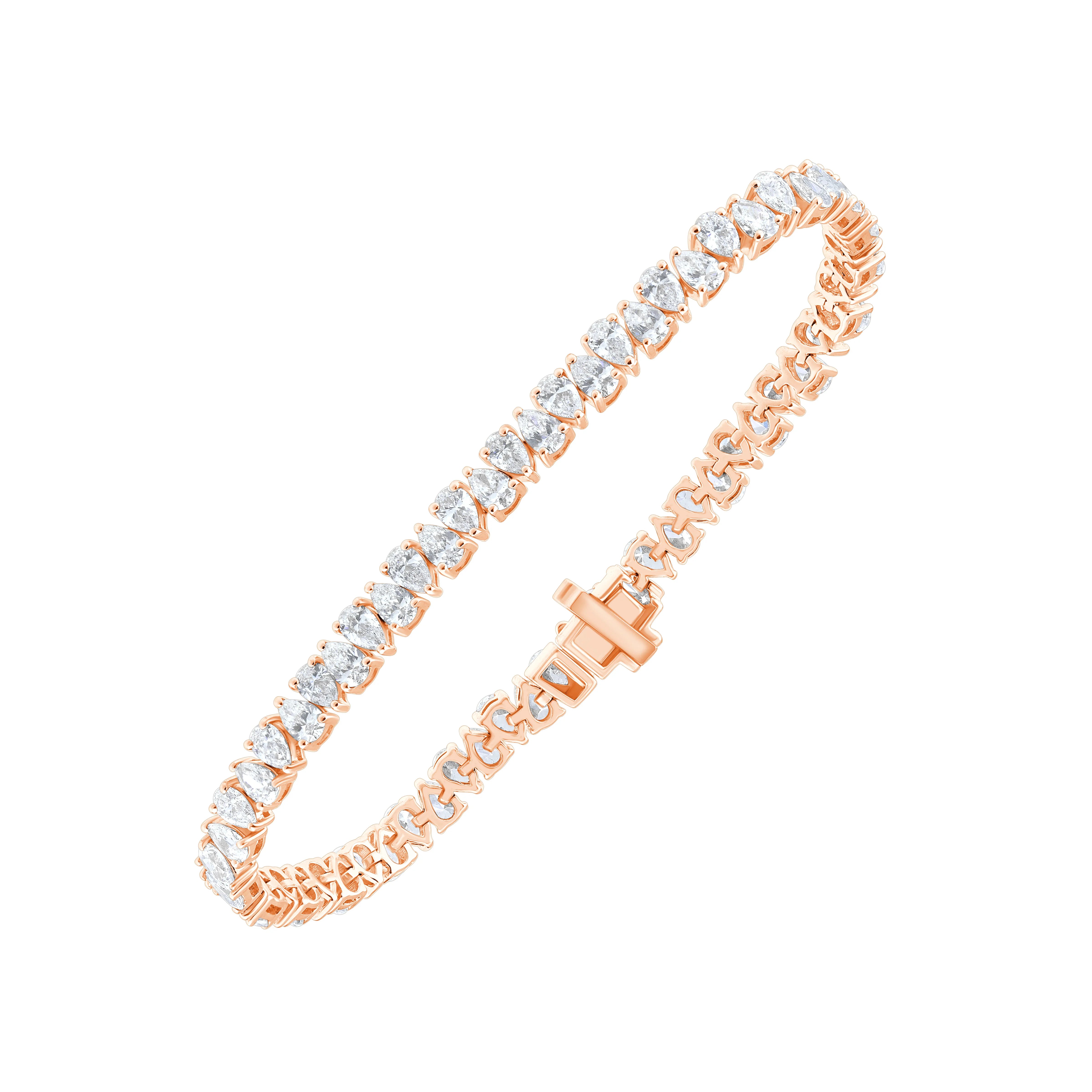 Pear Cut Alternating Tennis Bracelet