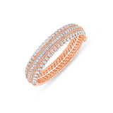 Mixed Cut Three Row Bracelet