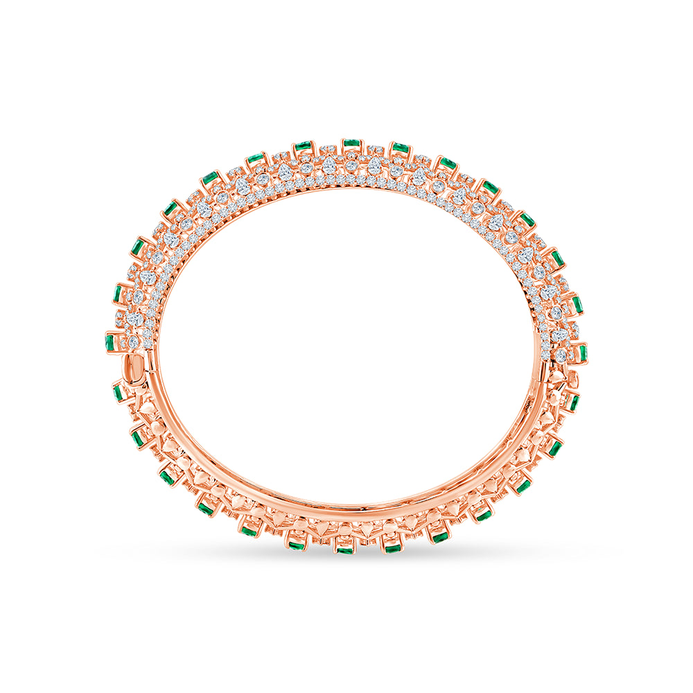 Oval  Pear Cut Green Semi Precious Bracelet