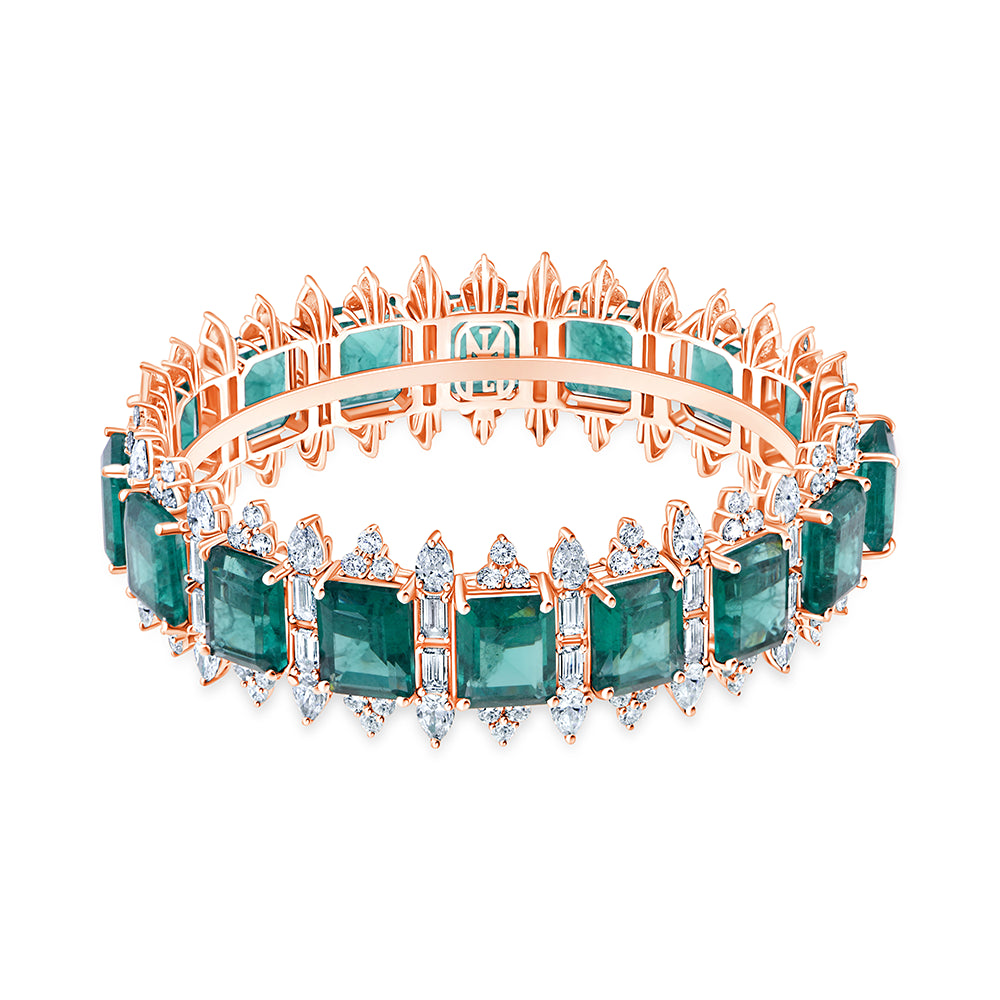 Emerald Cut  Baguette Cut Crown SemiPrecious Stone Bracelet