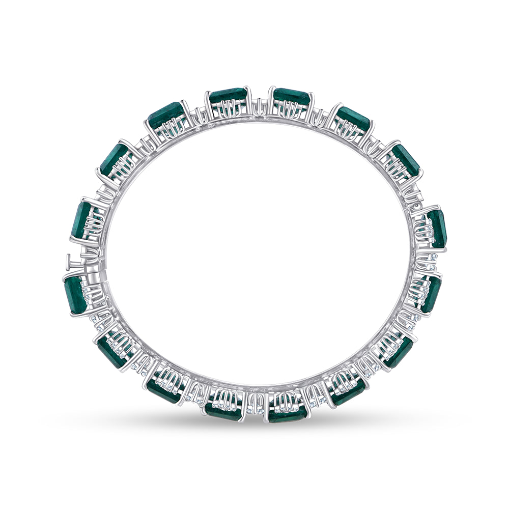 Emerald Cut  Baguette Cut Crown SemiPrecious Stone Bracelet