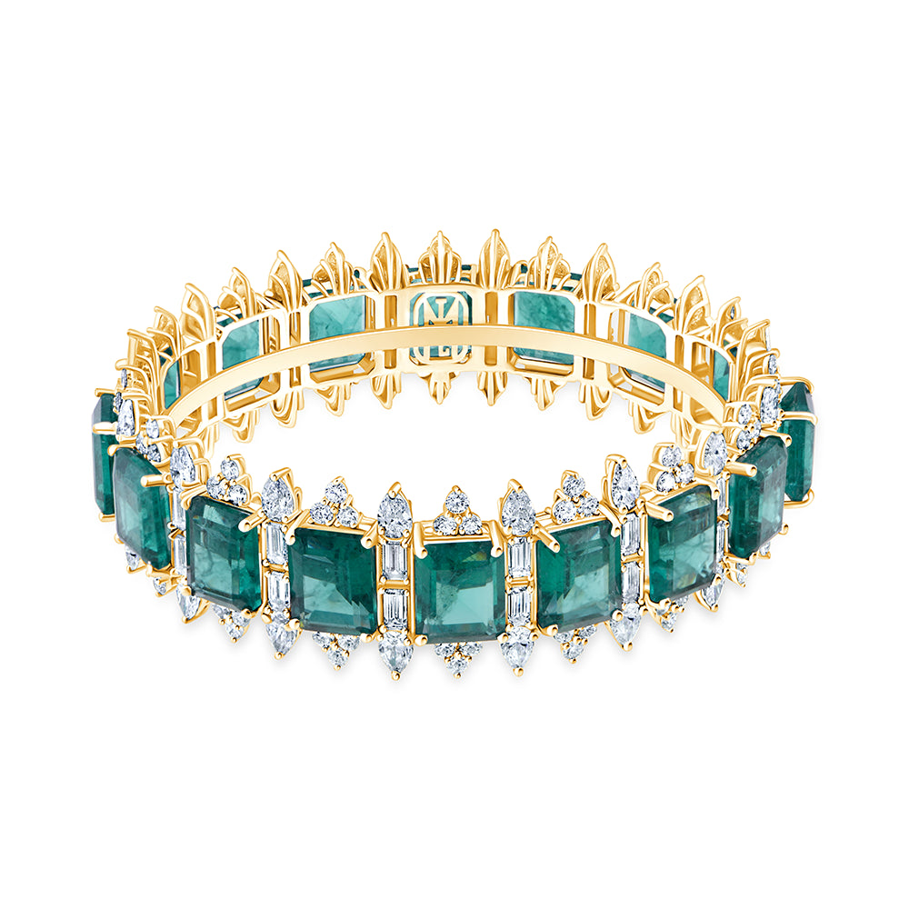 Emerald Cut  Baguette Cut Crown SemiPrecious Stone Bracelet