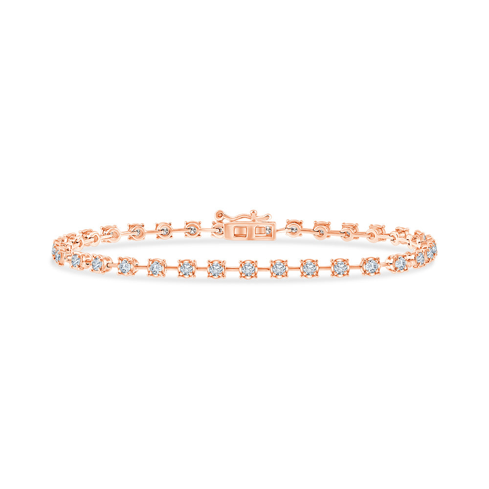 Brilliant Cut Spaced Tennis Bracelet