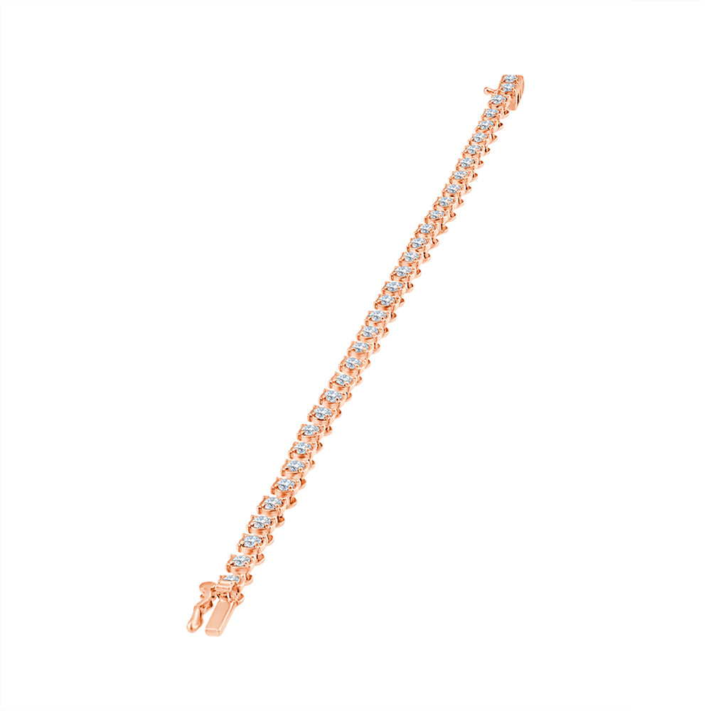 Brilliant Cut Spaced Tennis Bracelet