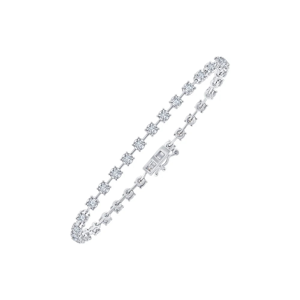 Brilliant Cut Spaced Tennis Bracelet