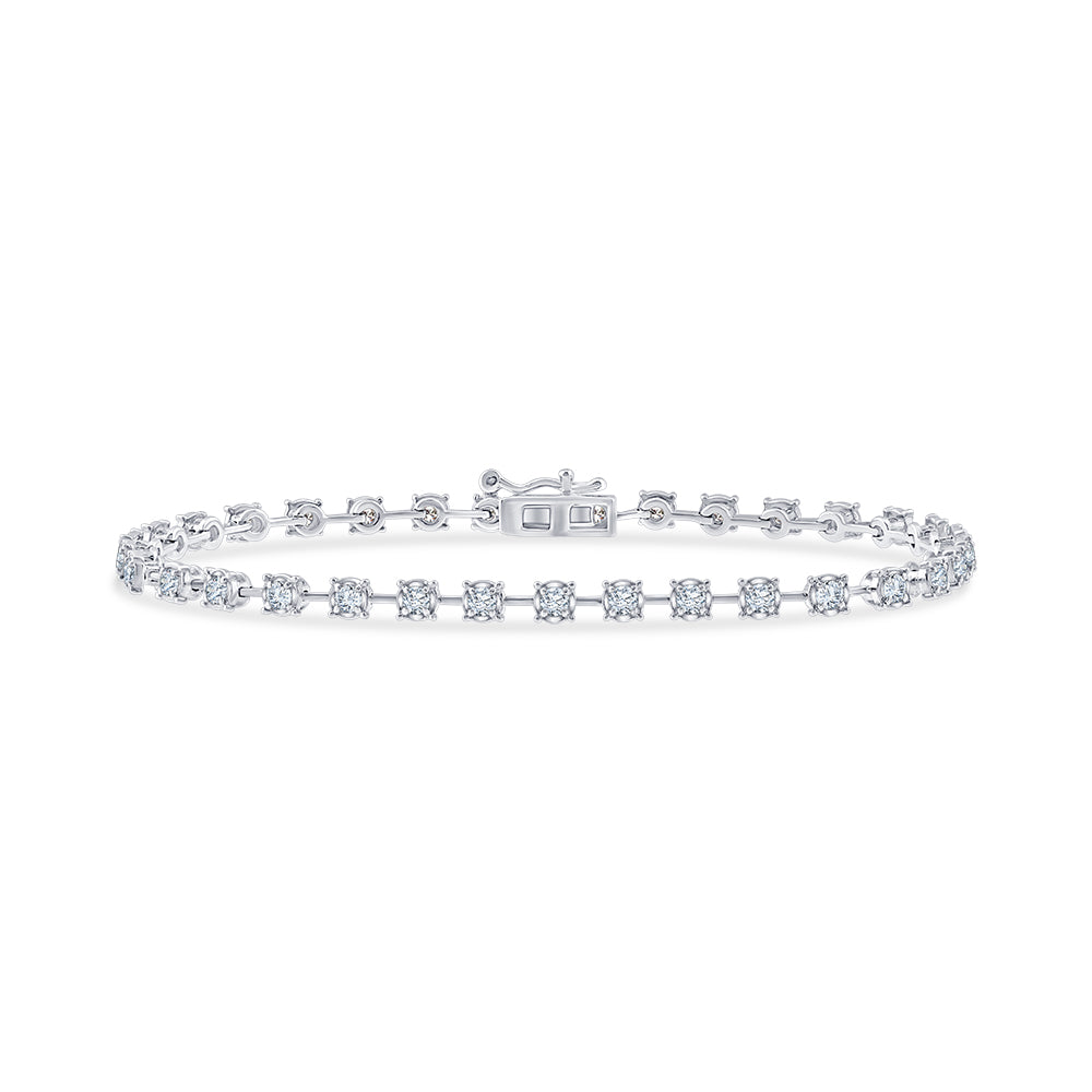 Brilliant Cut Spaced Tennis Bracelet