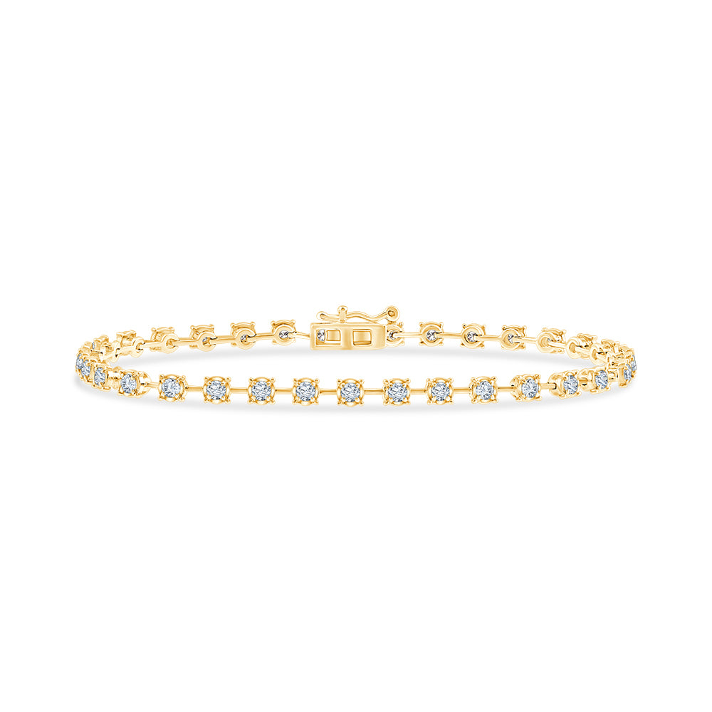 Brilliant Cut Spaced Tennis Bracelet