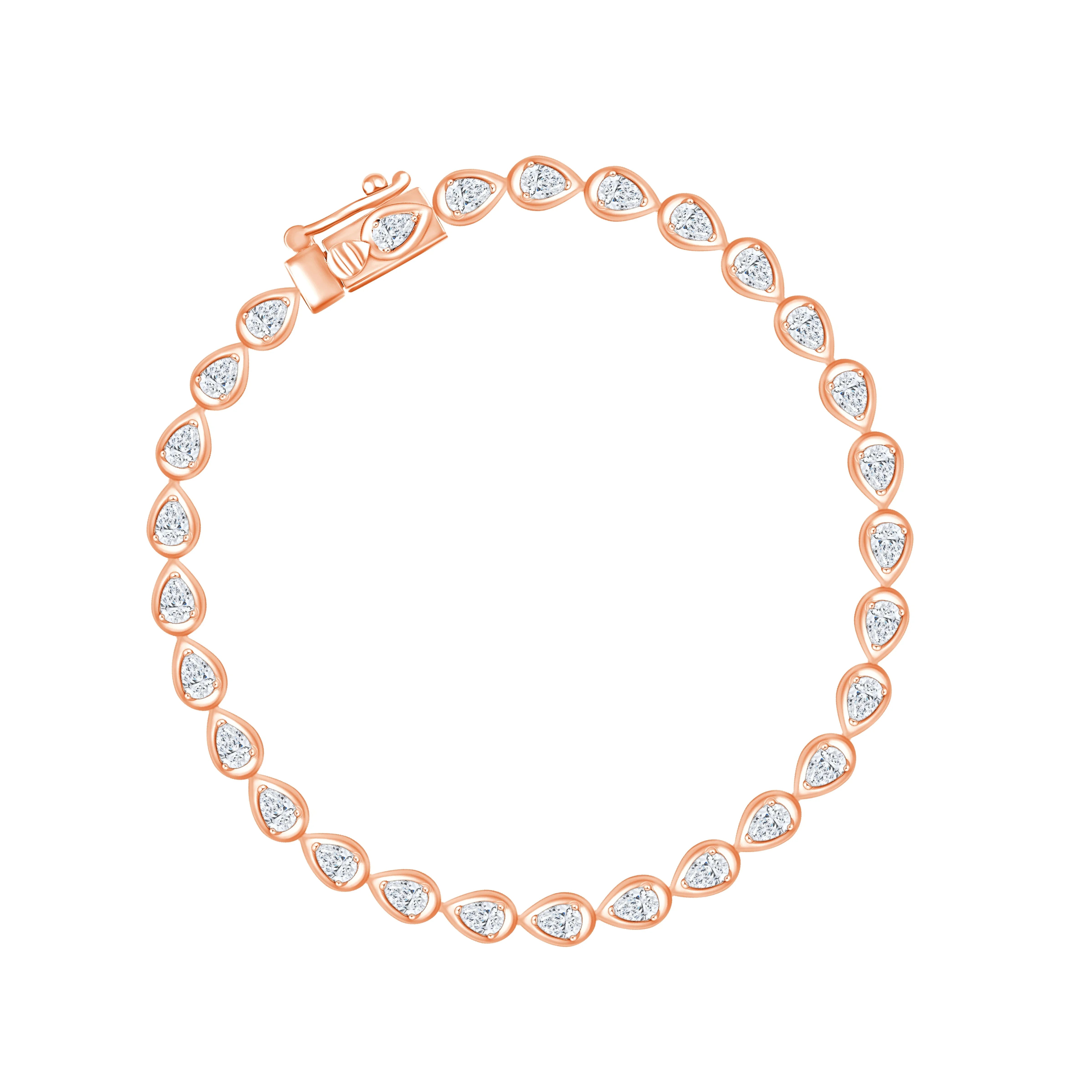 Pear Cut Bezel Tennis Bracelet