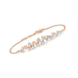 Brilliant Cut Zigzag Bar Chain Bracelet