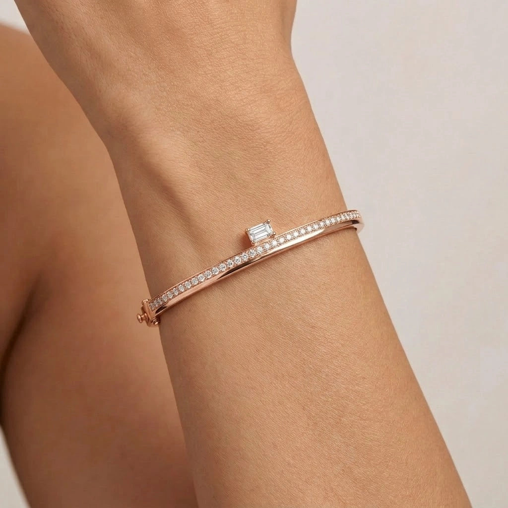 Baguette  Brilliant Cut Bracelet