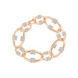 Baguette Cut Chain Link Bracelet