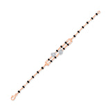 Heart & Marquise Cut Double Strand Mangalsutra Bracelet