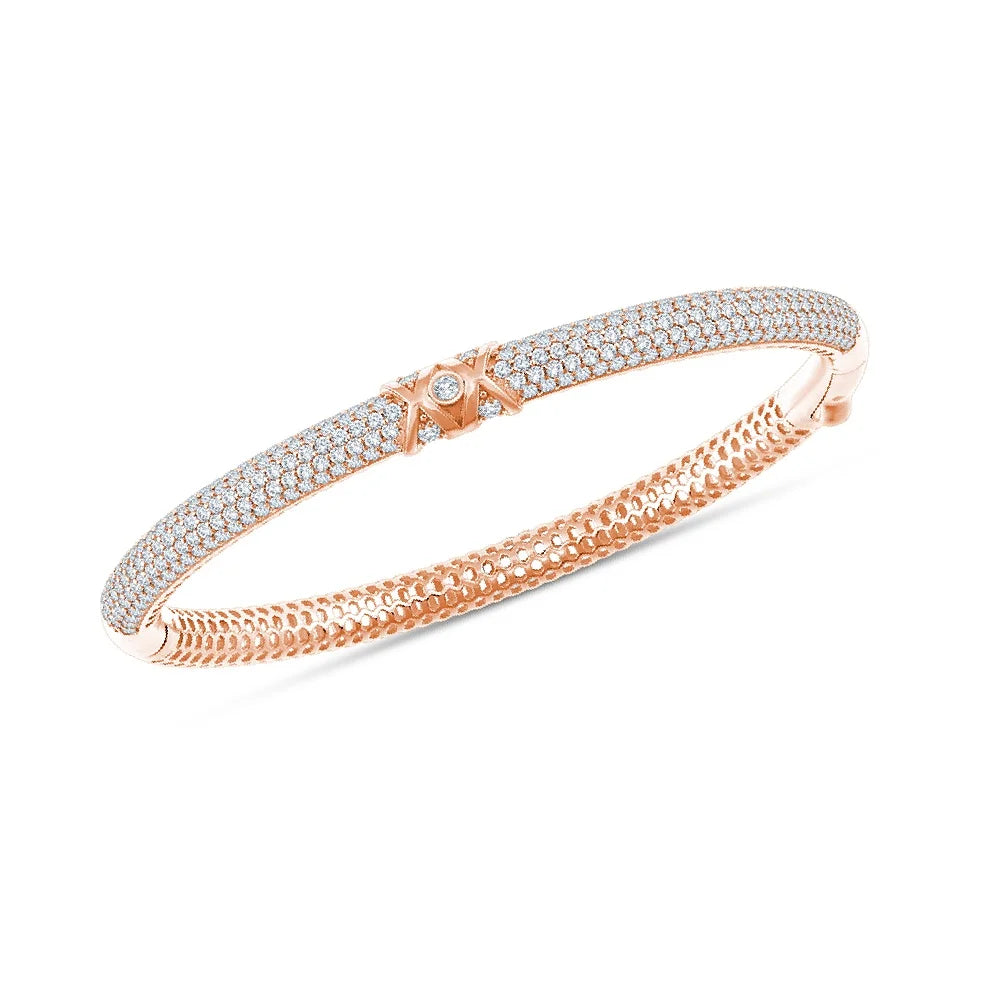 Brilliant Cut Micro Prong Cross Motif Bracelet
