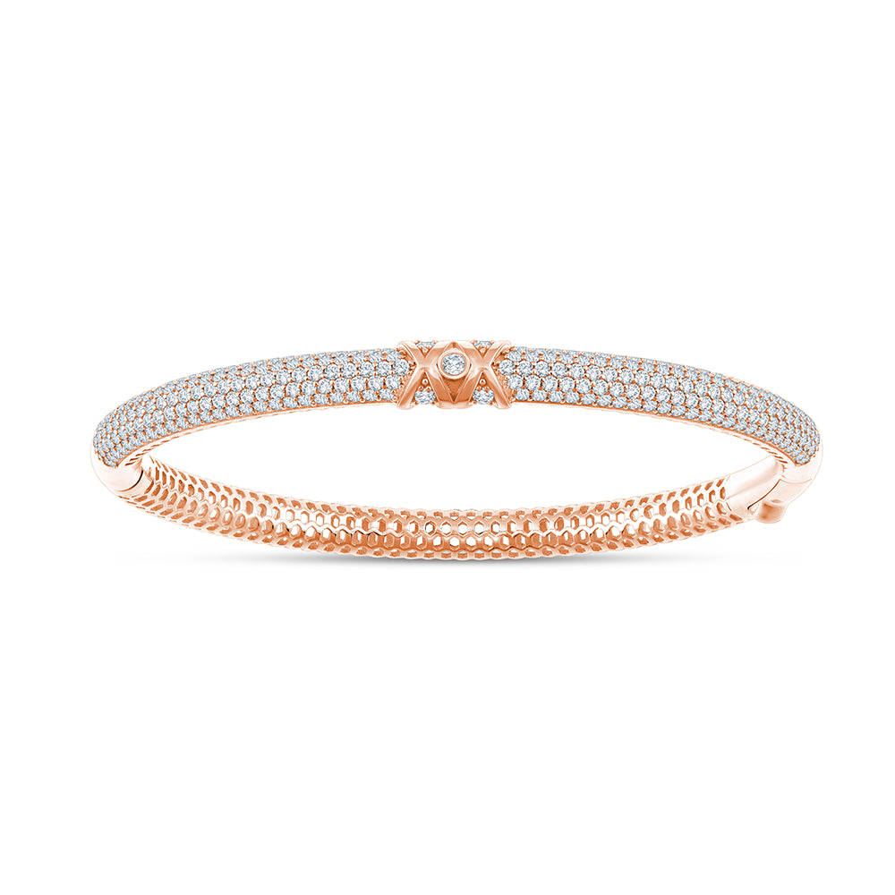 Brilliant Cut Micro Prong Cross Motif Bracelet