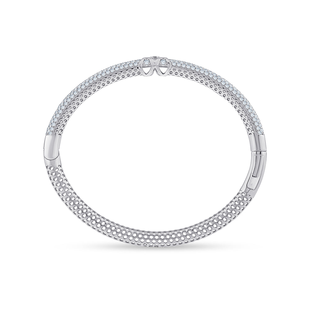 Brilliant Cut Micro Prong Cross Motif Bracelet