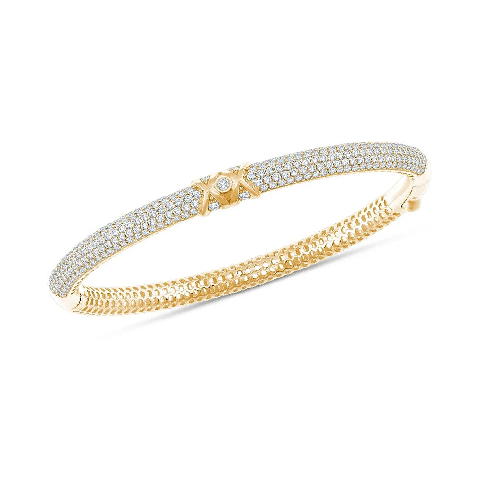 Brilliant Cut Micro Prong Cross Motif Bracelet