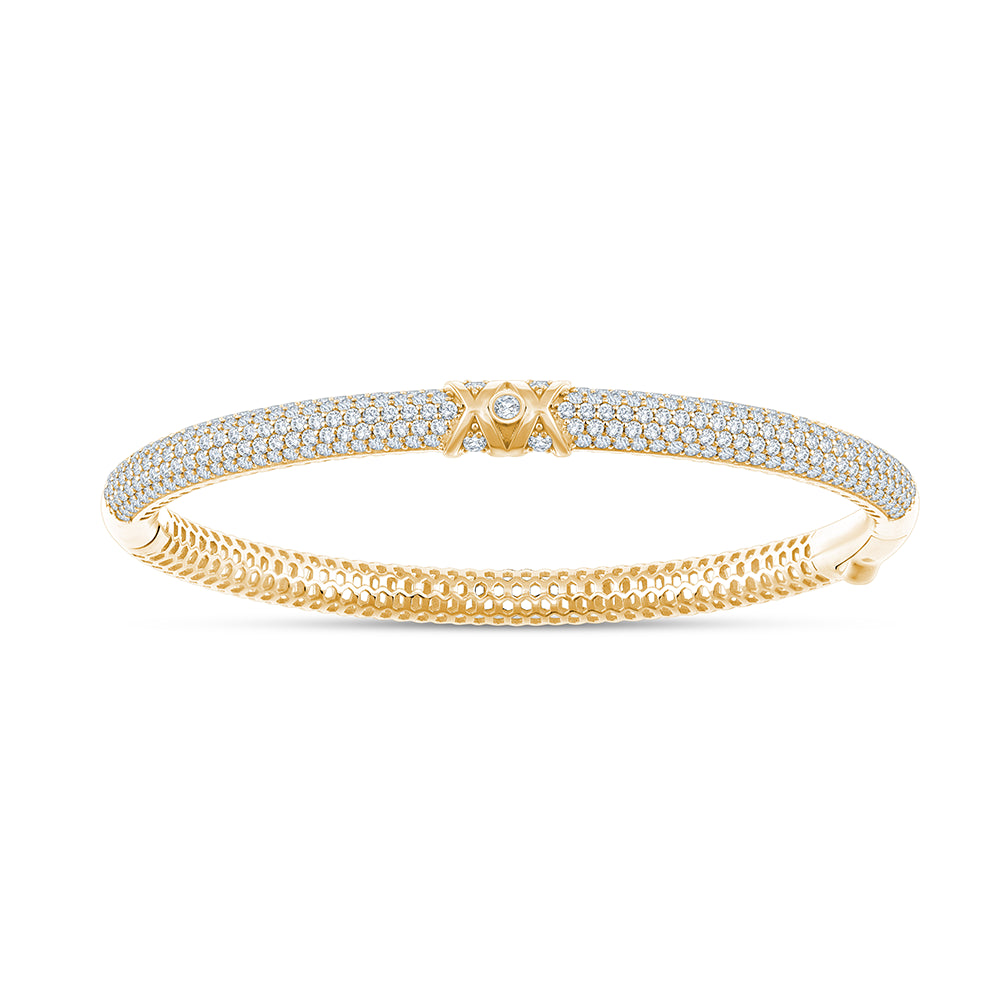 Brilliant Cut Micro Prong Cross Motif Bracelet