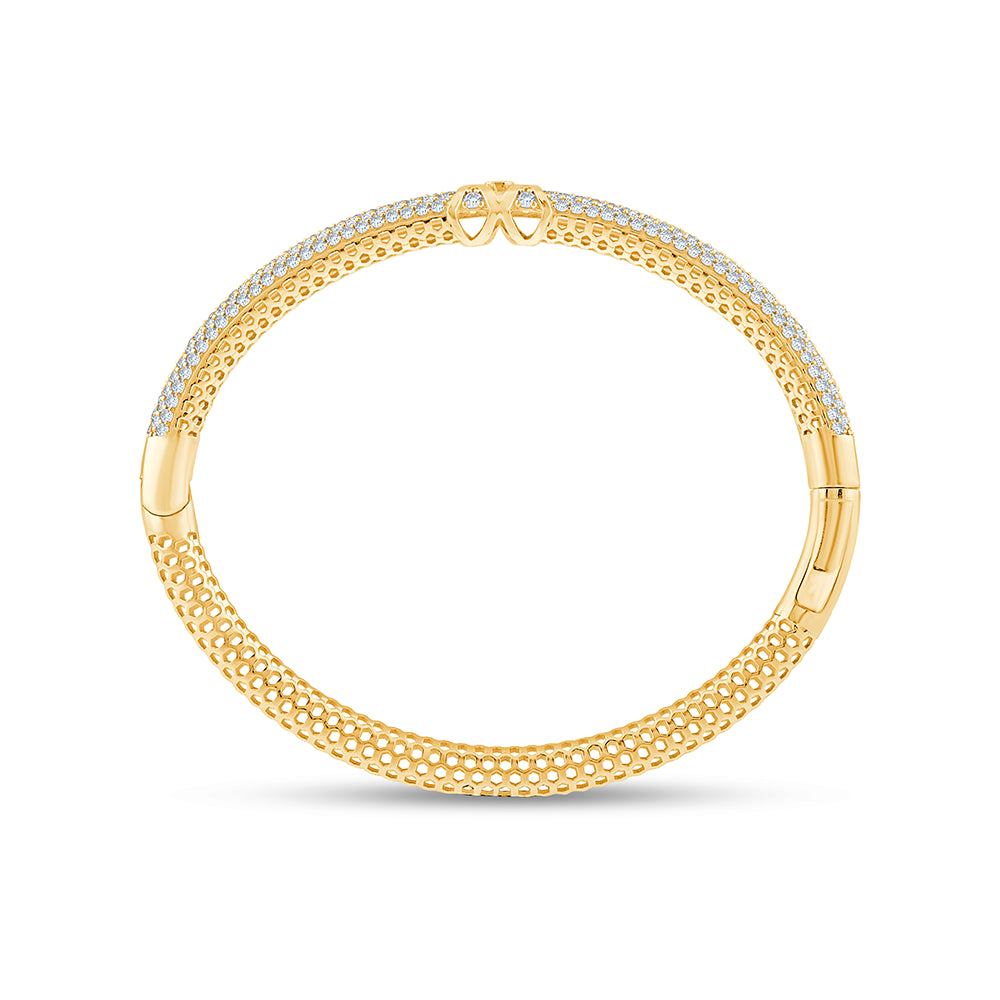 Brilliant Cut Micro Prong Cross Motif Bracelet