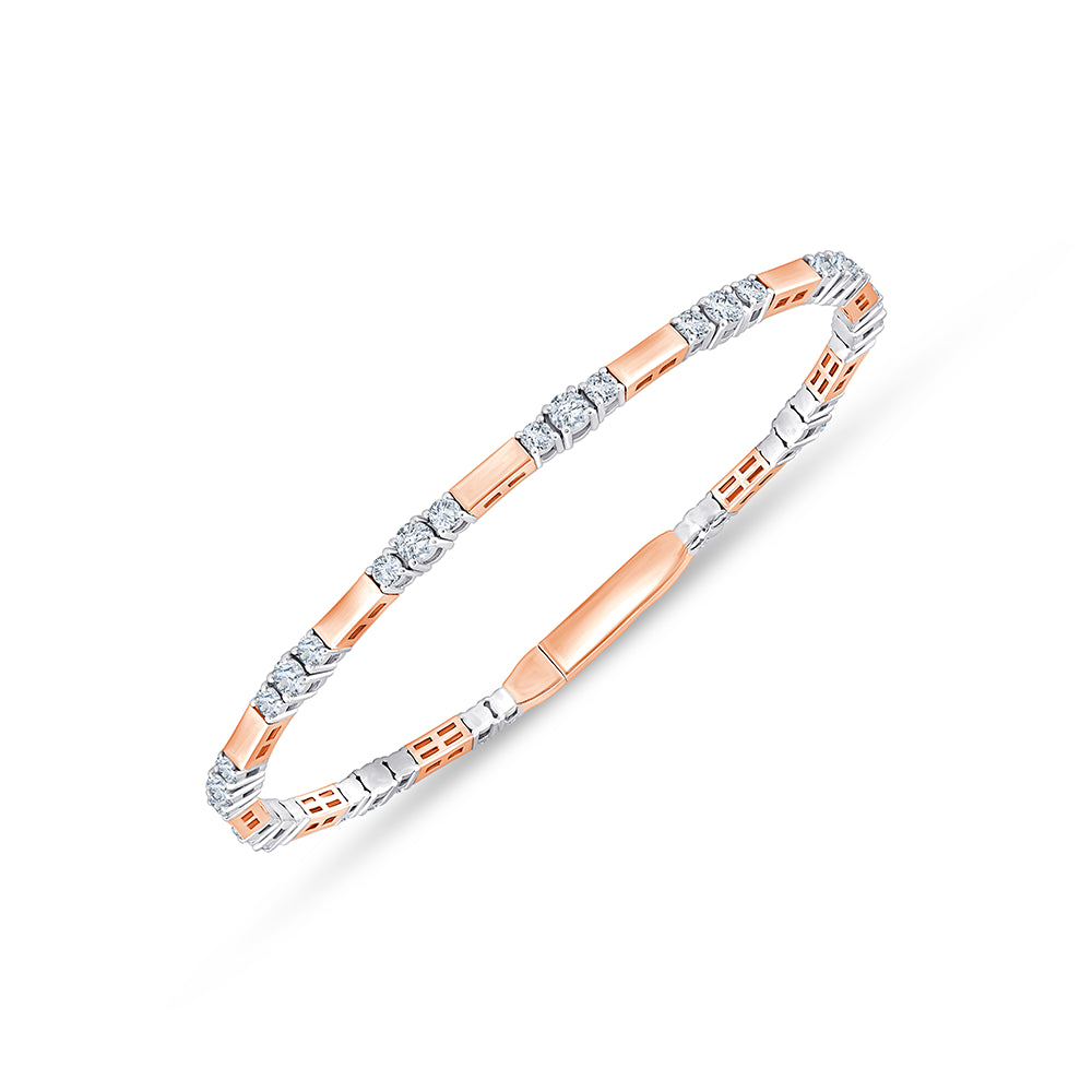 Brilliant Cut Bar Link Bracelet