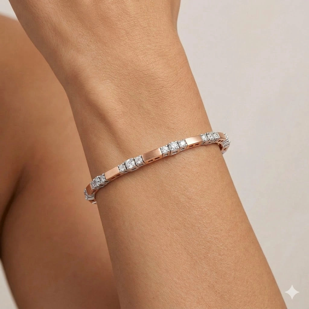 Brilliant Cut Bar Link Bracelet
