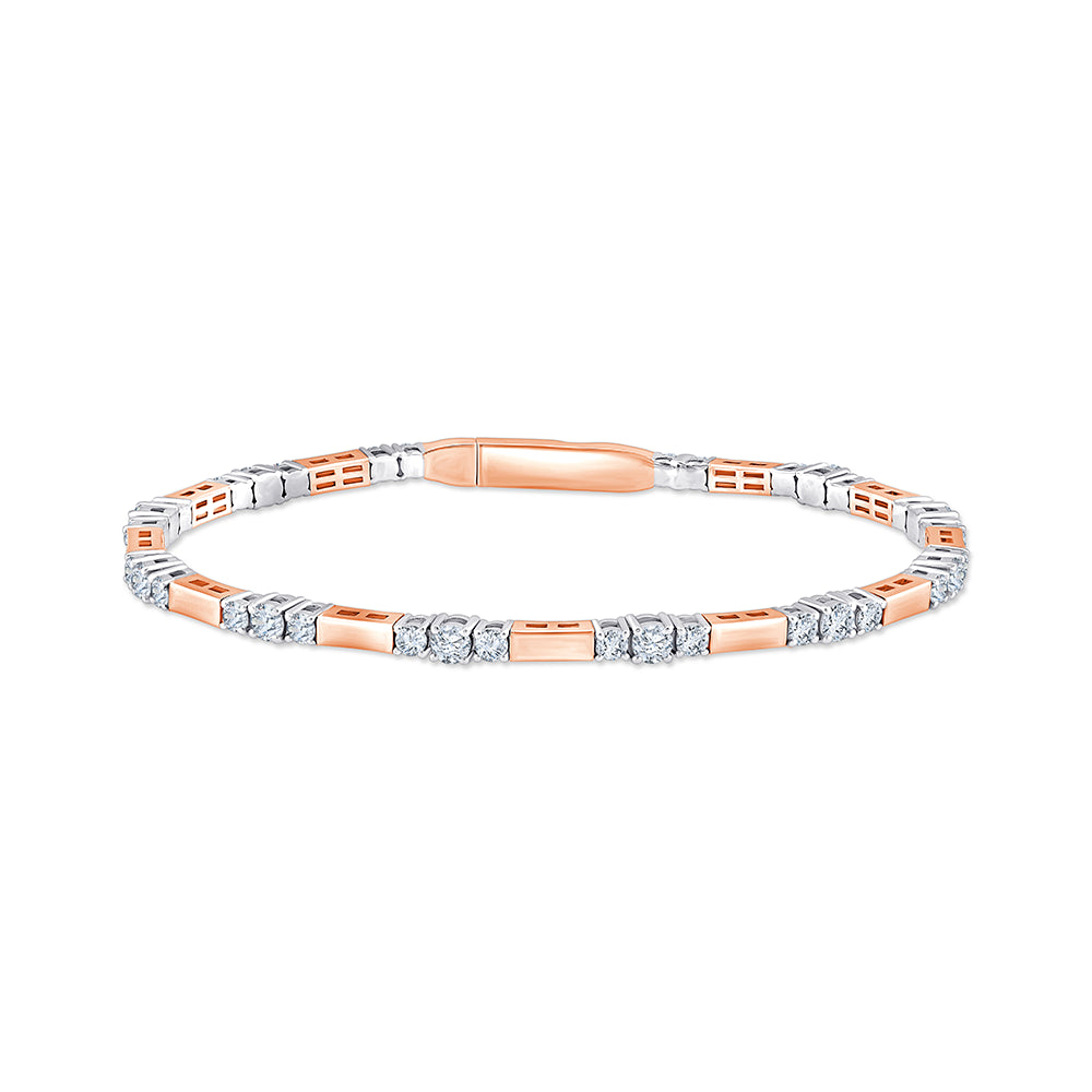 Brilliant Cut Bar Link Bracelet