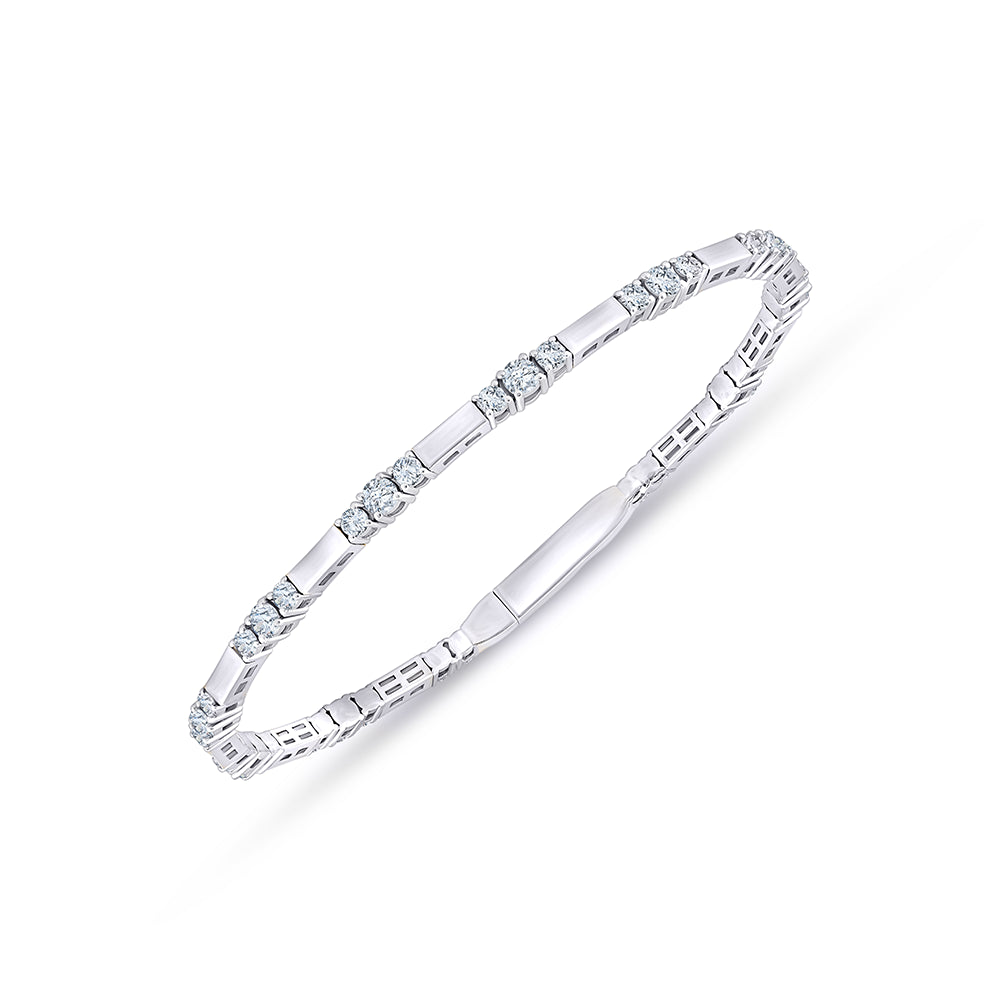 Brilliant Cut Bar Link Bracelet