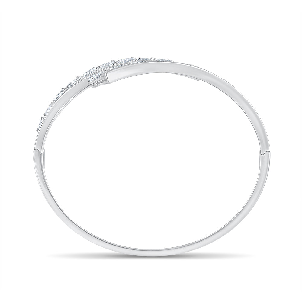 Pear  Baguette Cut Bypass Bracelet
