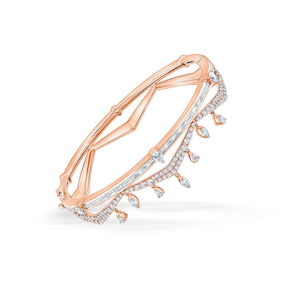 Baguette  Marquise Cut Fringe Bracelet
