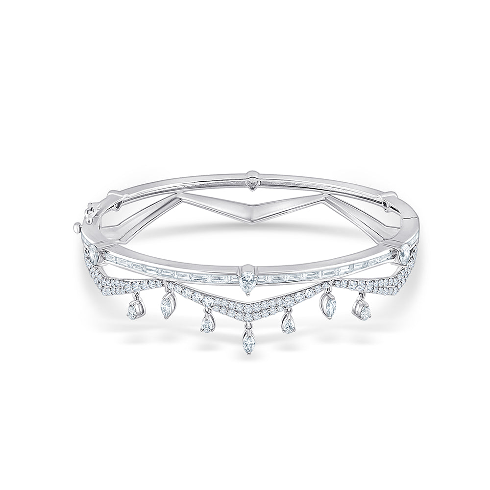 Baguette  Marquise Cut Fringe Bracelet