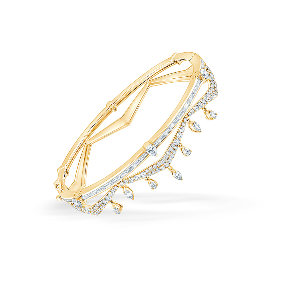 Baguette  Marquise Cut Fringe Bracelet