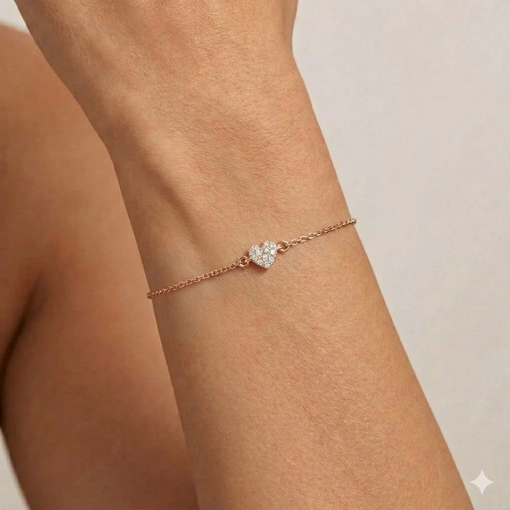 Brilliant Cut Heart Bracelet