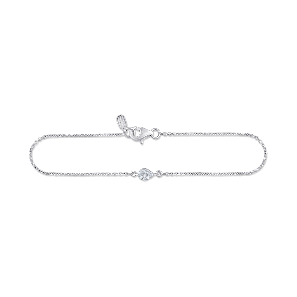 Brilliant Cut Pear Motif Bracelet