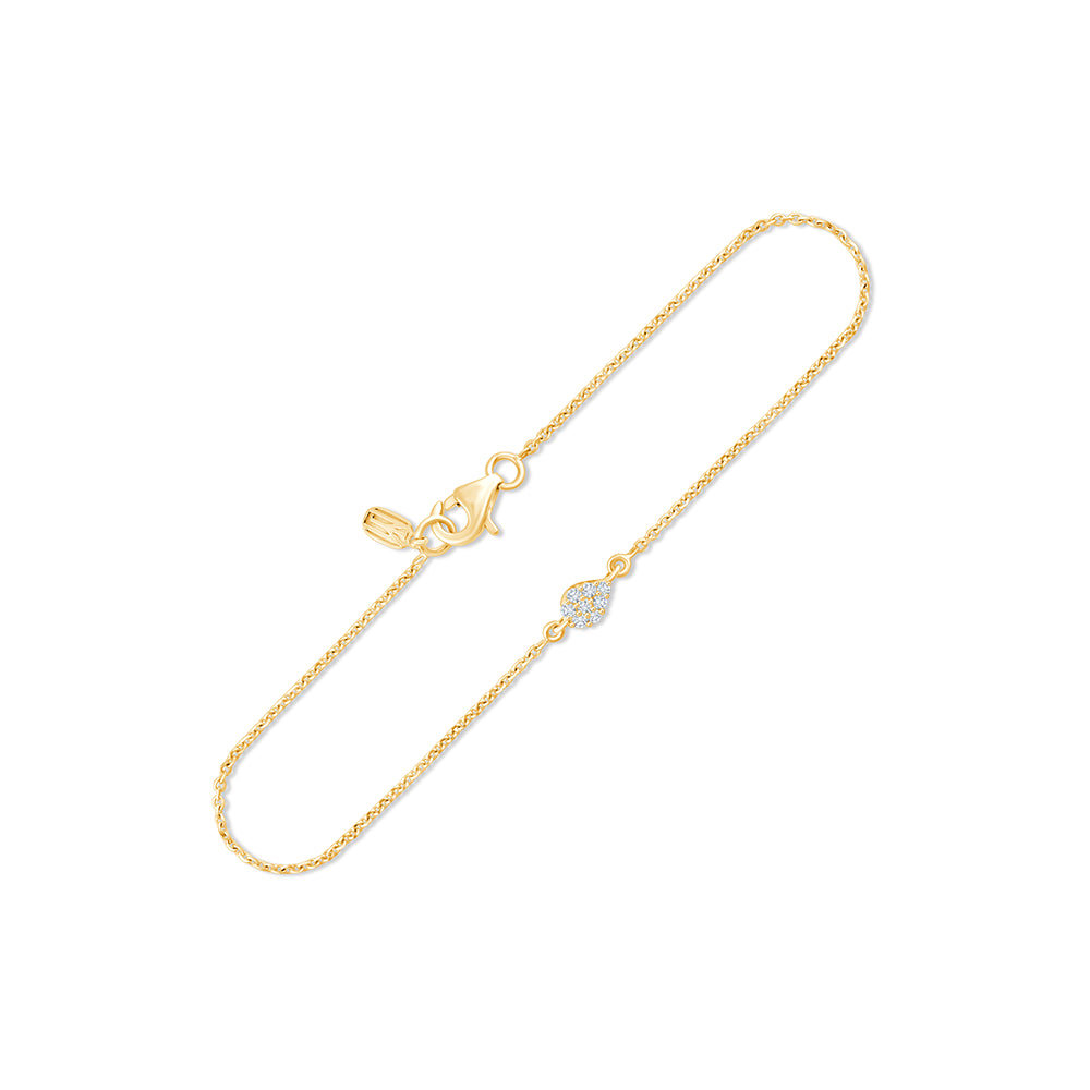 Brilliant Cut Pear Motif Bracelet