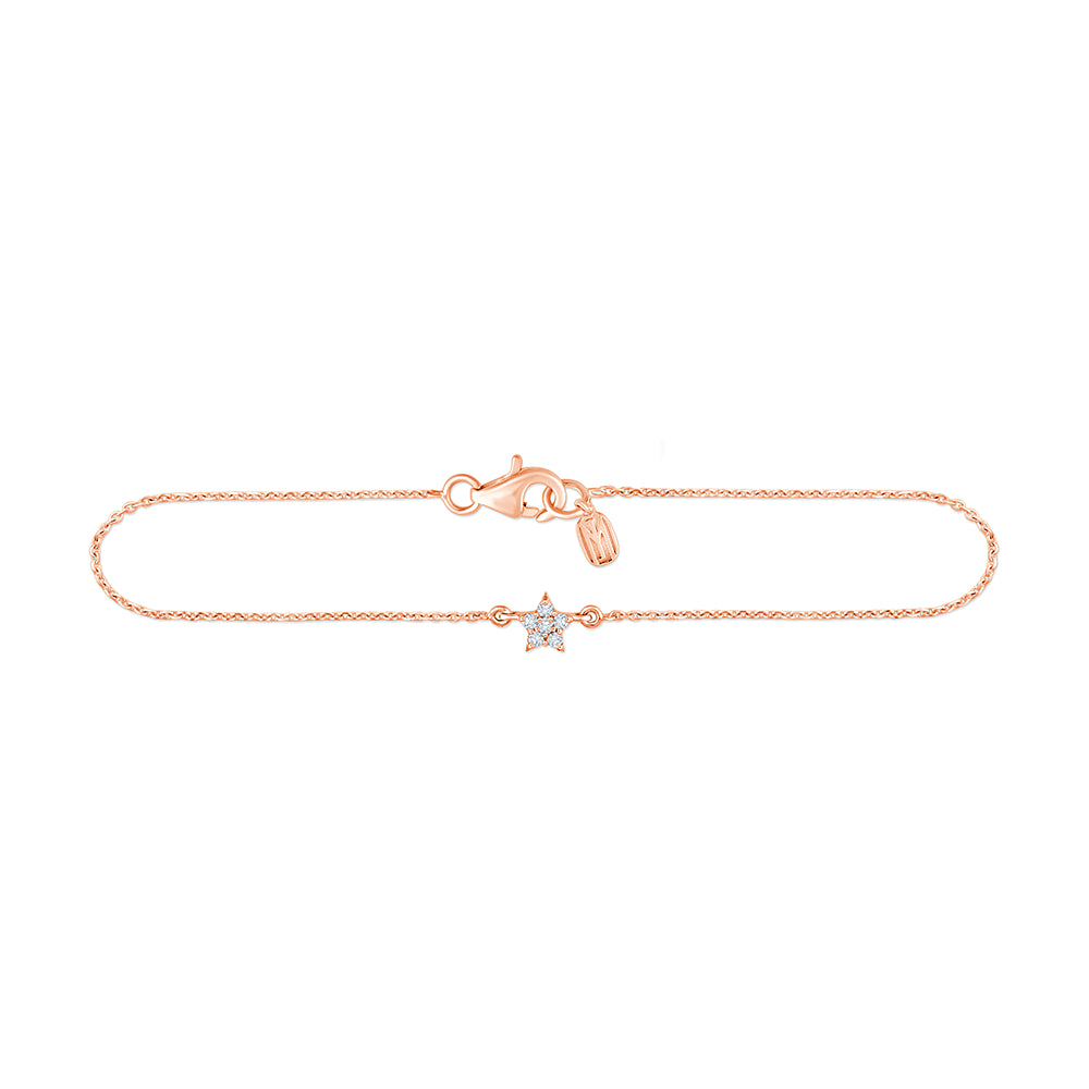 Brilliant Cut Star Motif Chain Bracelet