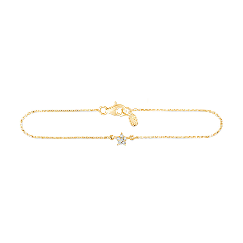 Brilliant Cut Star Motif Chain Bracelet