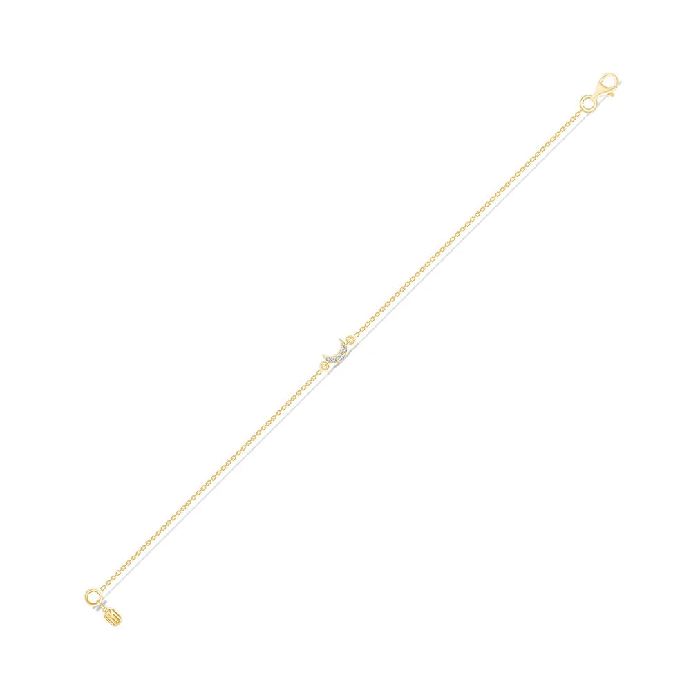 Crescent Moon Pav Bracelet