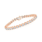 5.5 Carat Brilliant Cut French Pavé Tennis Bracelet