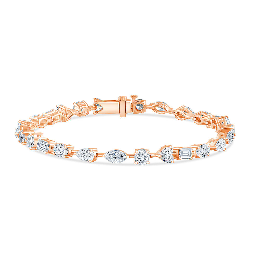 Mixed Cut Line Bracelet
