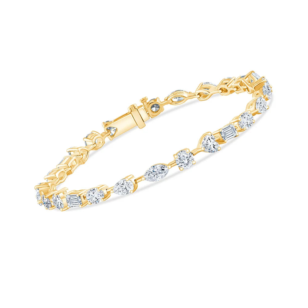 Mixed Cut Line Bracelet