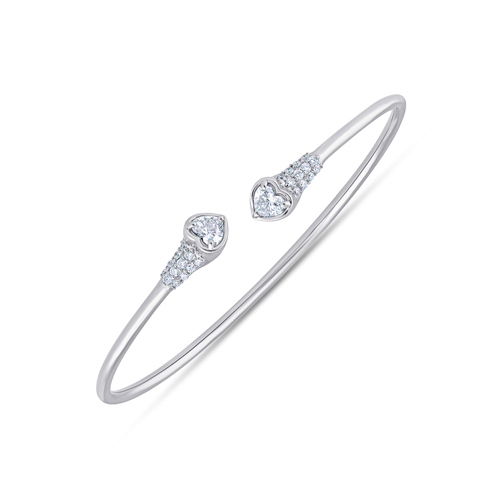 Heart Cut Open Tube Bracelet