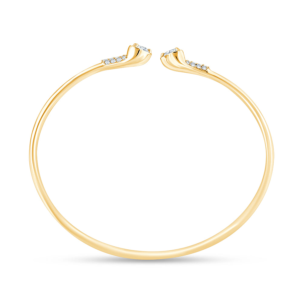 Heart Cut Open Tube Bracelet