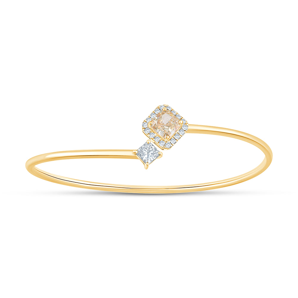 Ascher  Princess Cut Open Bypass Bracelet