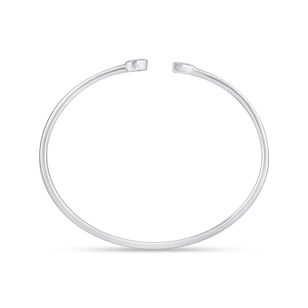 Oval  Pear Cut Open Bracelet