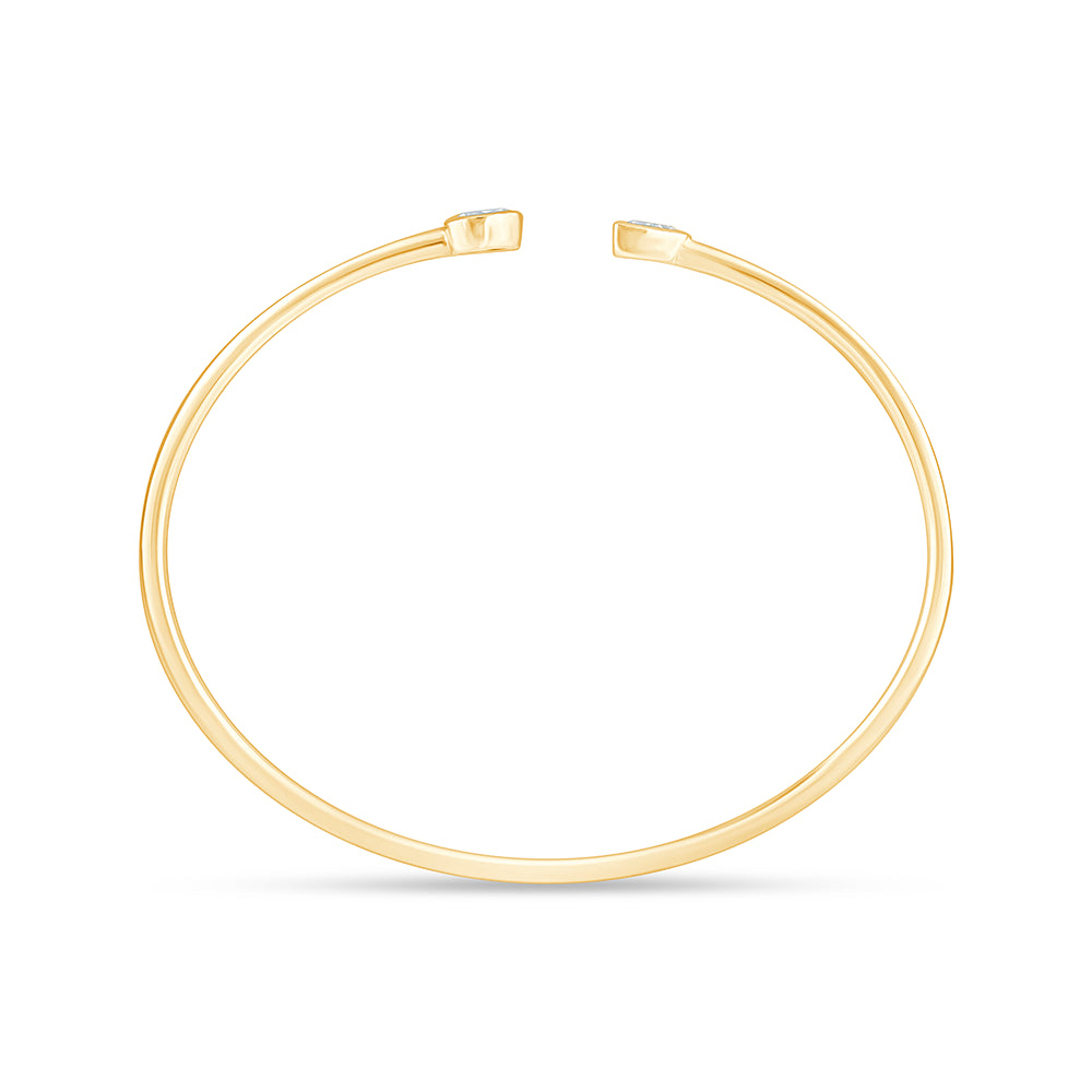 Oval  Pear Cut Open Bracelet