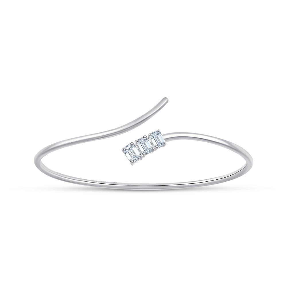 Emerald Cut Bypass Bracelet