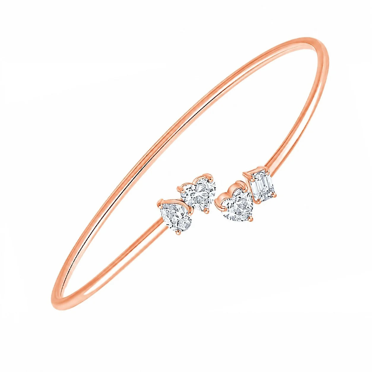 Mixed Cut Open Bracelet