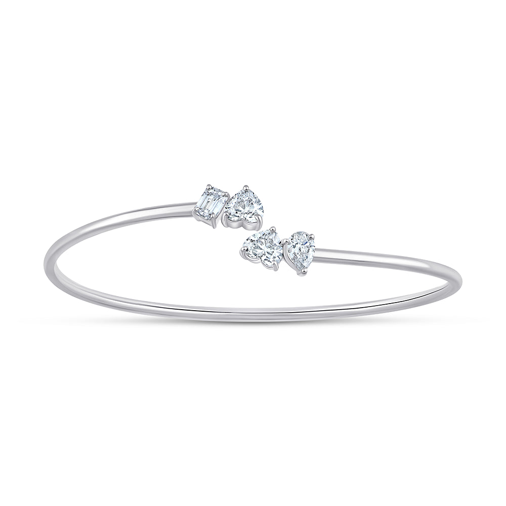 Mixed Cut Open Bracelet
